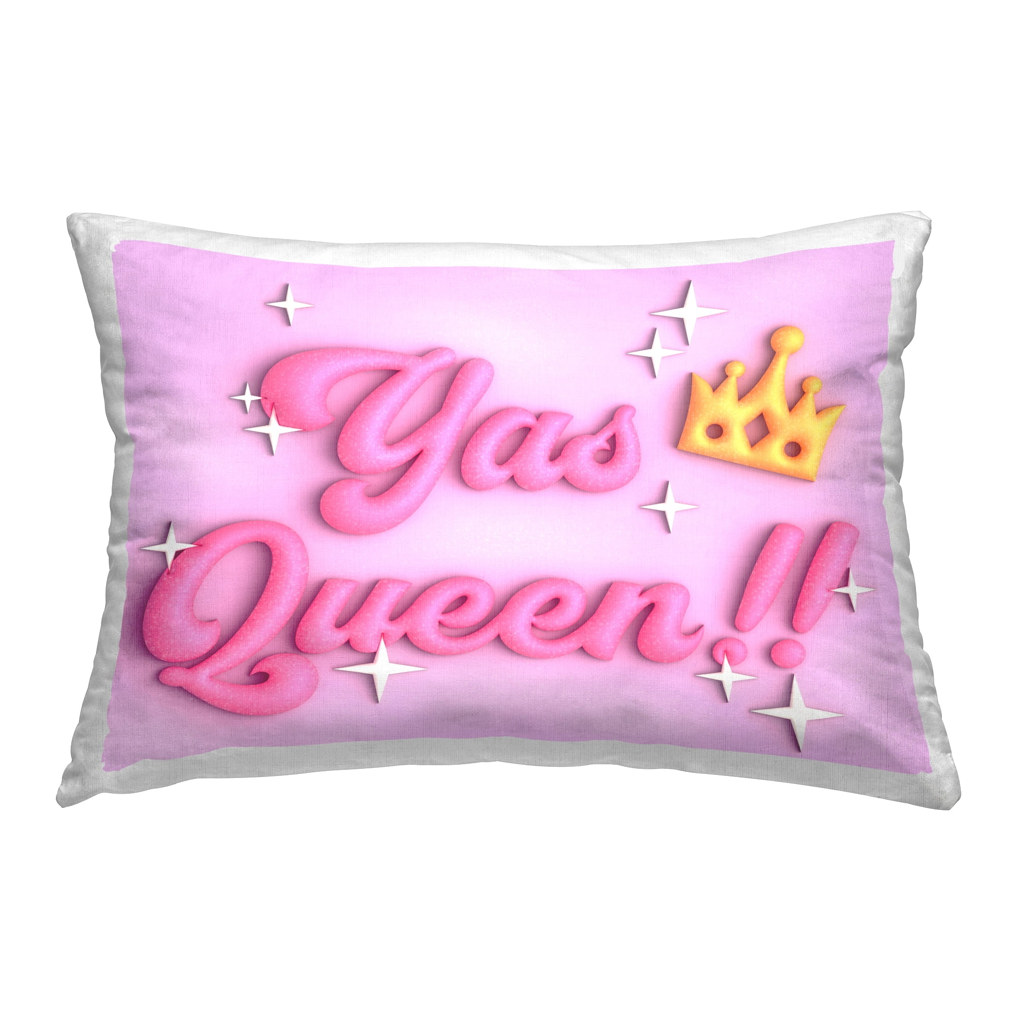 Stupell Industries Glam Yas Queen Decorative Printed Throw Pillow Design by Ziwei Li.