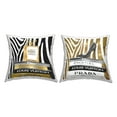thumbnail image 1 of Stupell Industries Glam Zebra Print Fashion Book Stack Black, 18 x 7 x 18, Decorative Pillows, (Set of 2), 1 of 5