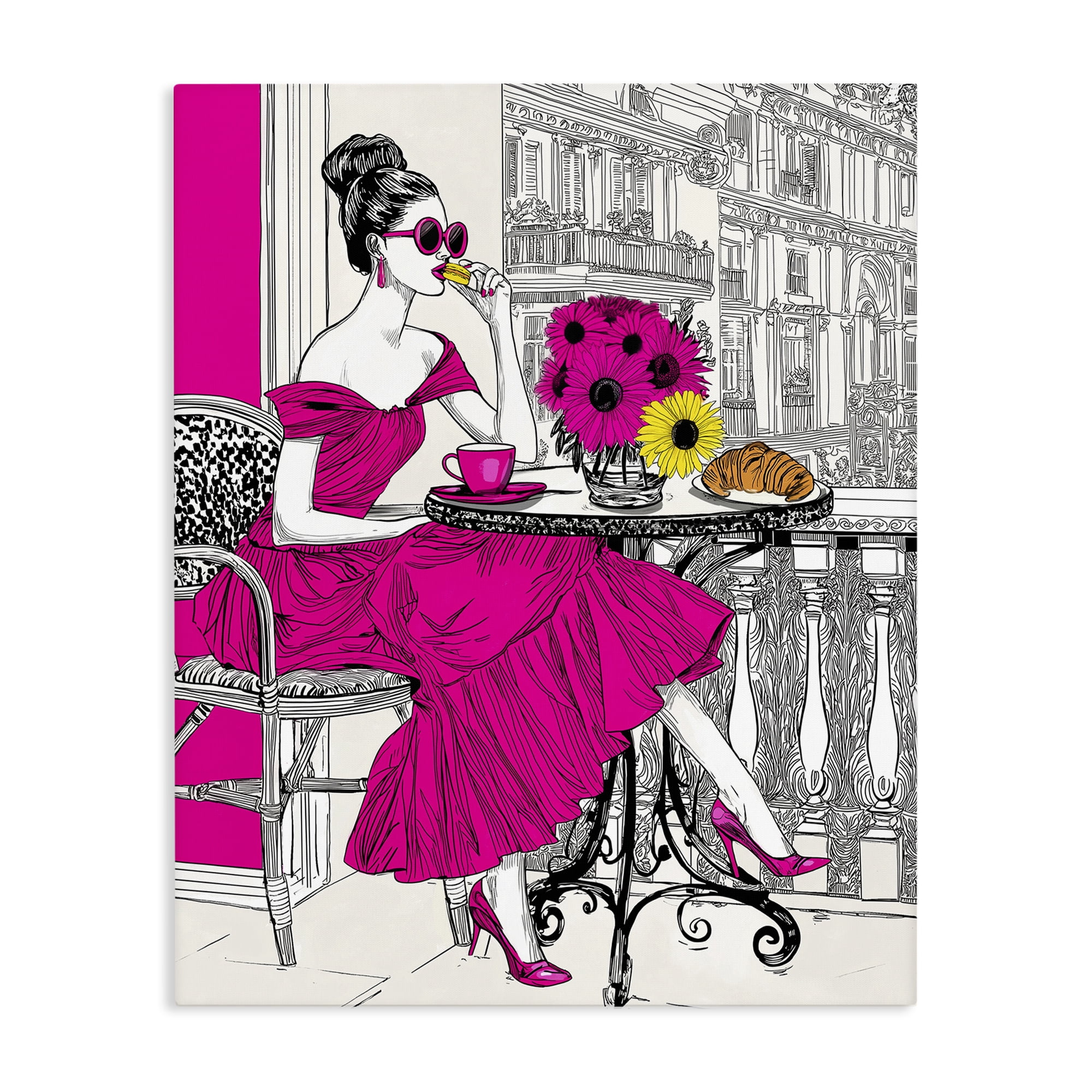 Stupell Industries Glamorous Brunch on Balcony Canvas Wall Art, design by Jess Stempel