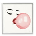 thumbnail image 1 of Stupell Industries Glamorous Face Blowing Bubble Gum Bold Lips Glam Painting White Framed Art Print Wall Art, 12 x 12, Design by Janelle Penner, 1 of 7