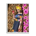 thumbnail image 1 of Stupell Industries Glamorous Frida Standing Leopard Pattern Bold Floral , 11 x 14, Design by Lynnda Rakos, 1 of 5