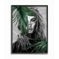 thumbnail image 1 of Stupell Industries Glamour Female Sketch Portrait with Fern Plants Framed Wall Art Design by Patricia Mendes, 24" x 30", Black Framed, 1 of 5