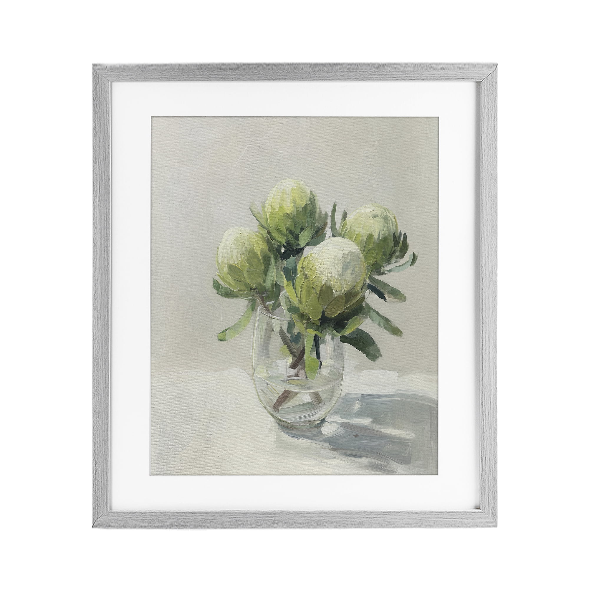 Stupell Industries Glass & Bloom Still Life Gray Framed Print Under Glass, design by Svetlana Aleynikova