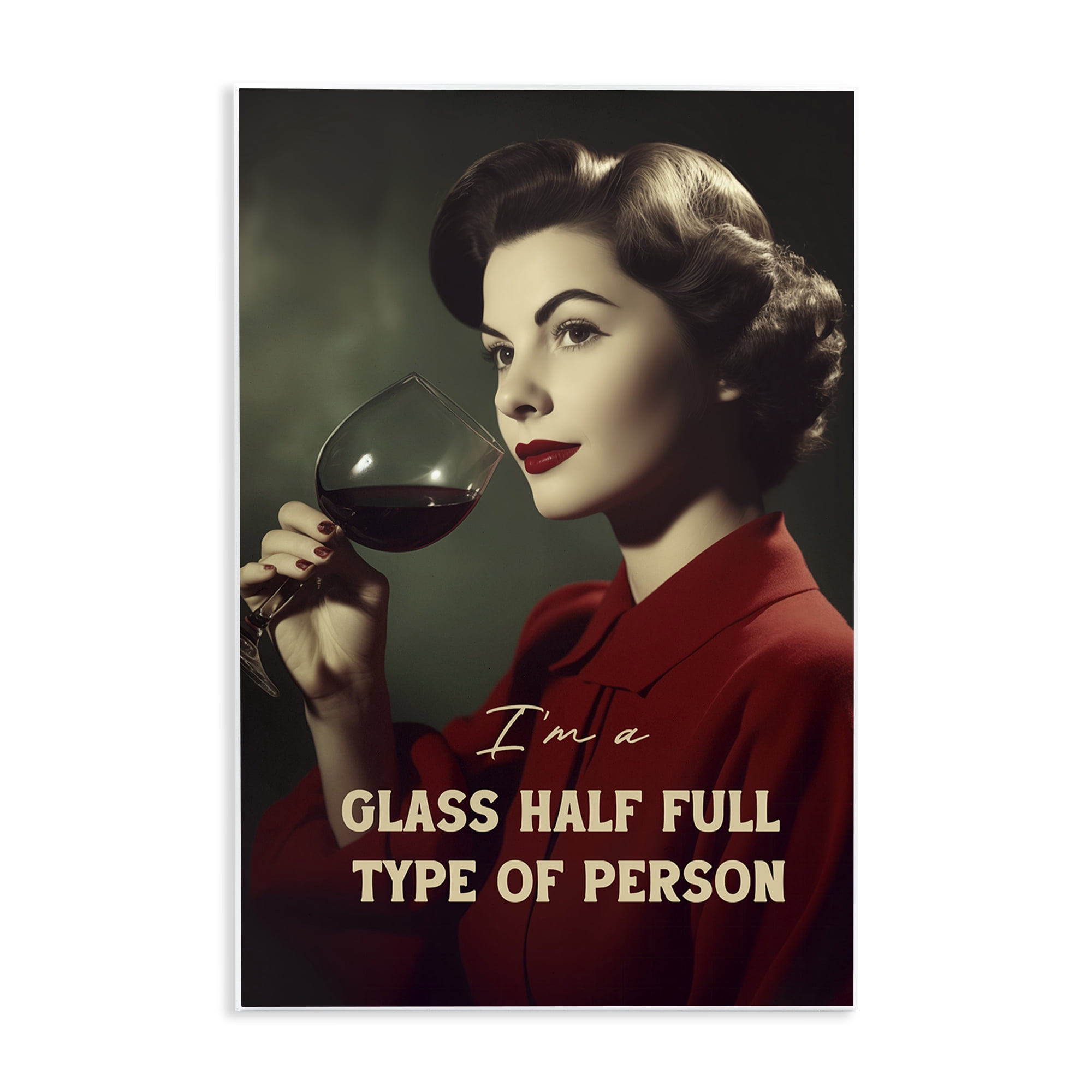 Stupell Industries Glass Half Full Person Wall Plaque Art, design by Andreas Magnusson