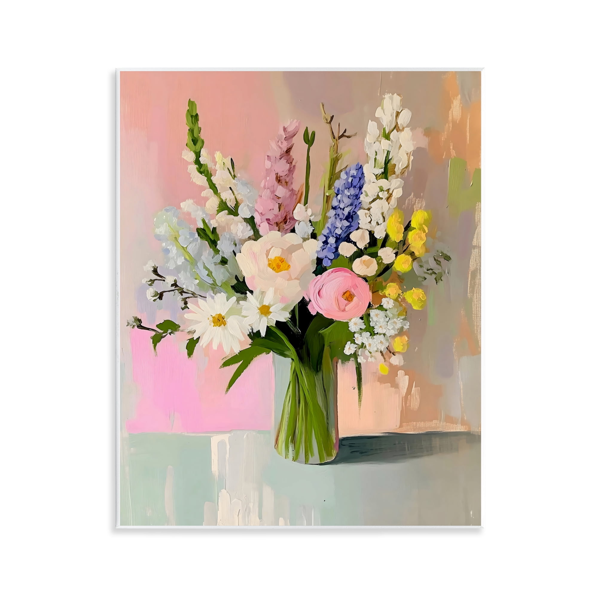 Stupell Industries Glass Vase with Spring Blooms Wall Plaque Art, design by The Prints Vibe