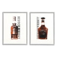 thumbnail image 1 of Stupell Industries Glass Whiskey Bottles Brown Black Alcohol Liquor Framed Wall Art Design by Avery Tillmon, 2 Piece, 11" x 14", Black Framed, 1 of 7