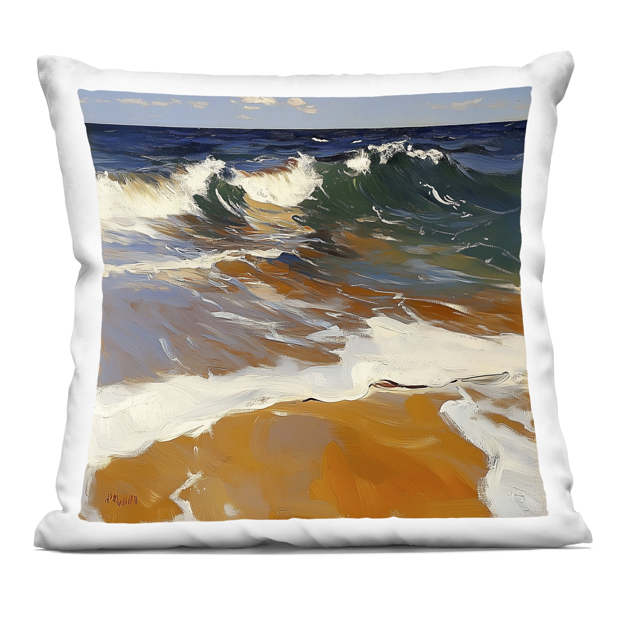Stupell Industries Glassy Wave Break Decorative Printed Throw Pillow, design by Walker Noble