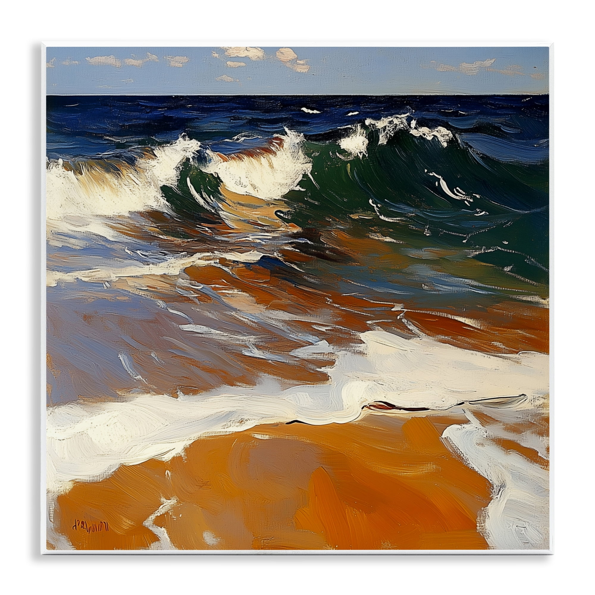 Stupell Industries Glassy Wave Break Wall Plaque Art, design by Walker Noble
