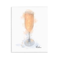 Stupell Industries Gleaming Bellini Glass Food & Beverage Painting Unframed Art Print Wall Art, 11 x 14