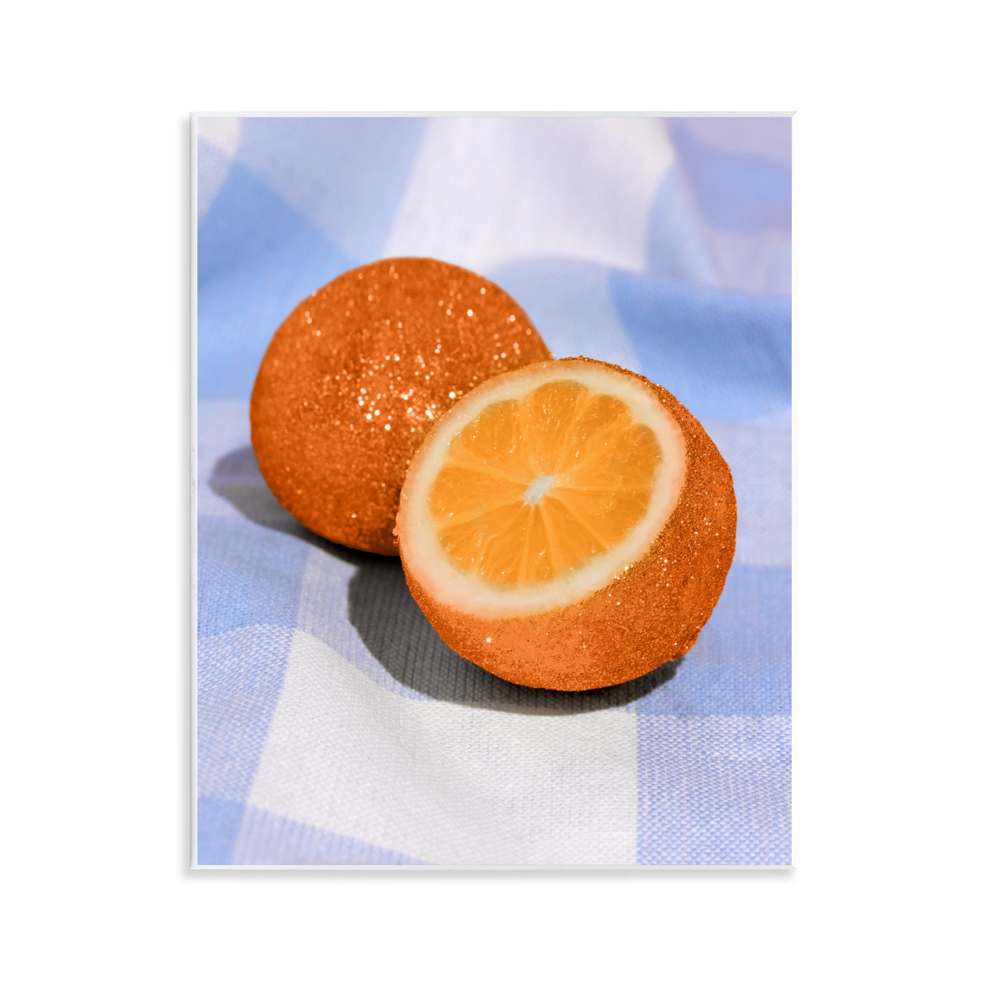 Stupell Industries Glimmer Orange on Blue Wall Plaque Art, design by LISH Creative