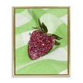 thumbnail image 1 of Stupell Industries Contemporary Glimmer Strawberry on Green Gold Floating Frame Canvas Art, 17 x 21, by LISH Creative, 1 of 8