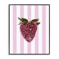 thumbnail image 1 of Stupell Industries Contemporary Glimmer Strawberry on Green Stripes Black Framed Giclee Art, 24 x 30, by LISH Creative, 1 of 8
