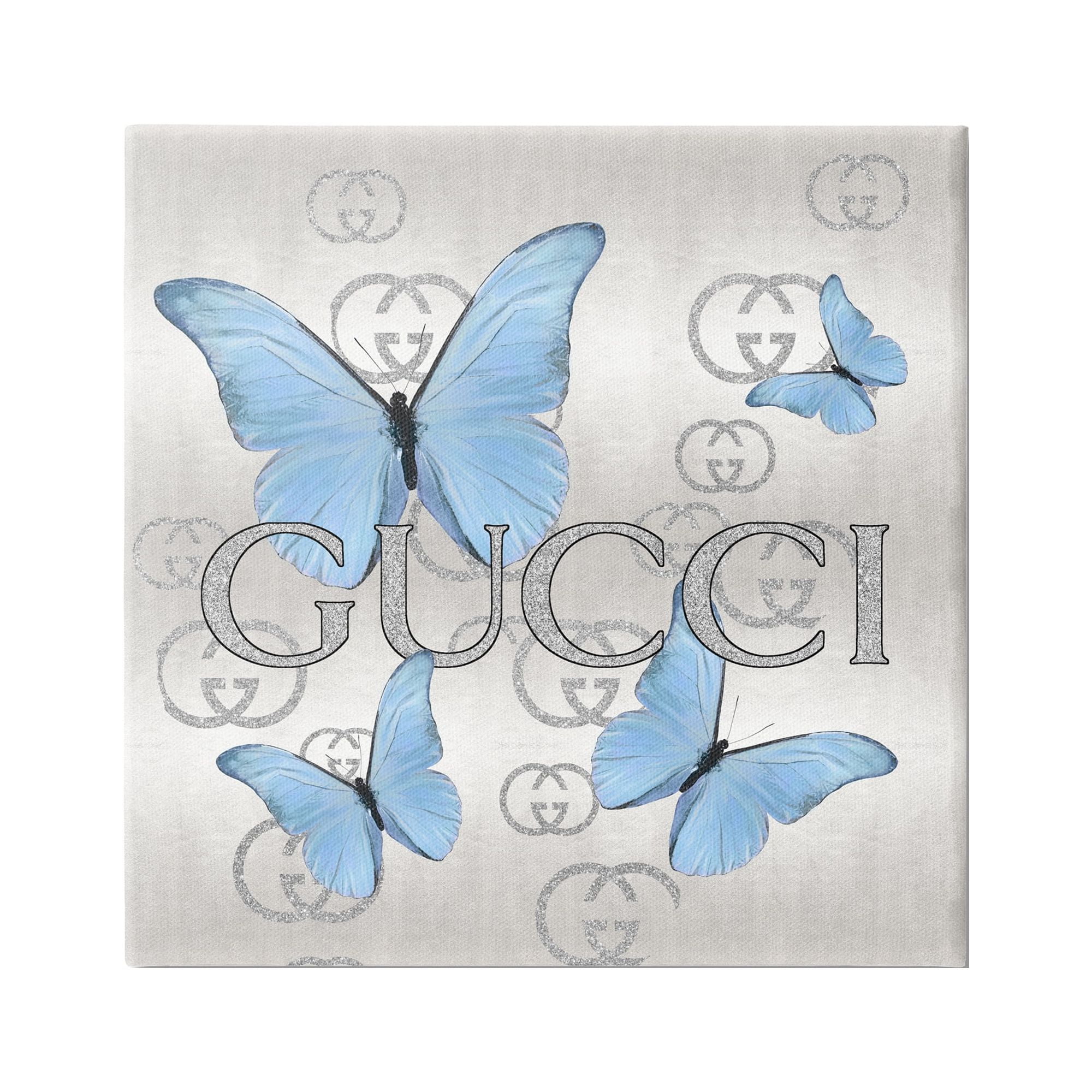 Stupell Industries Glimmering Glam Butterflies Animals & Insects Painting Gallery Wrapped Canvas Print Wall Art, 24 x 24