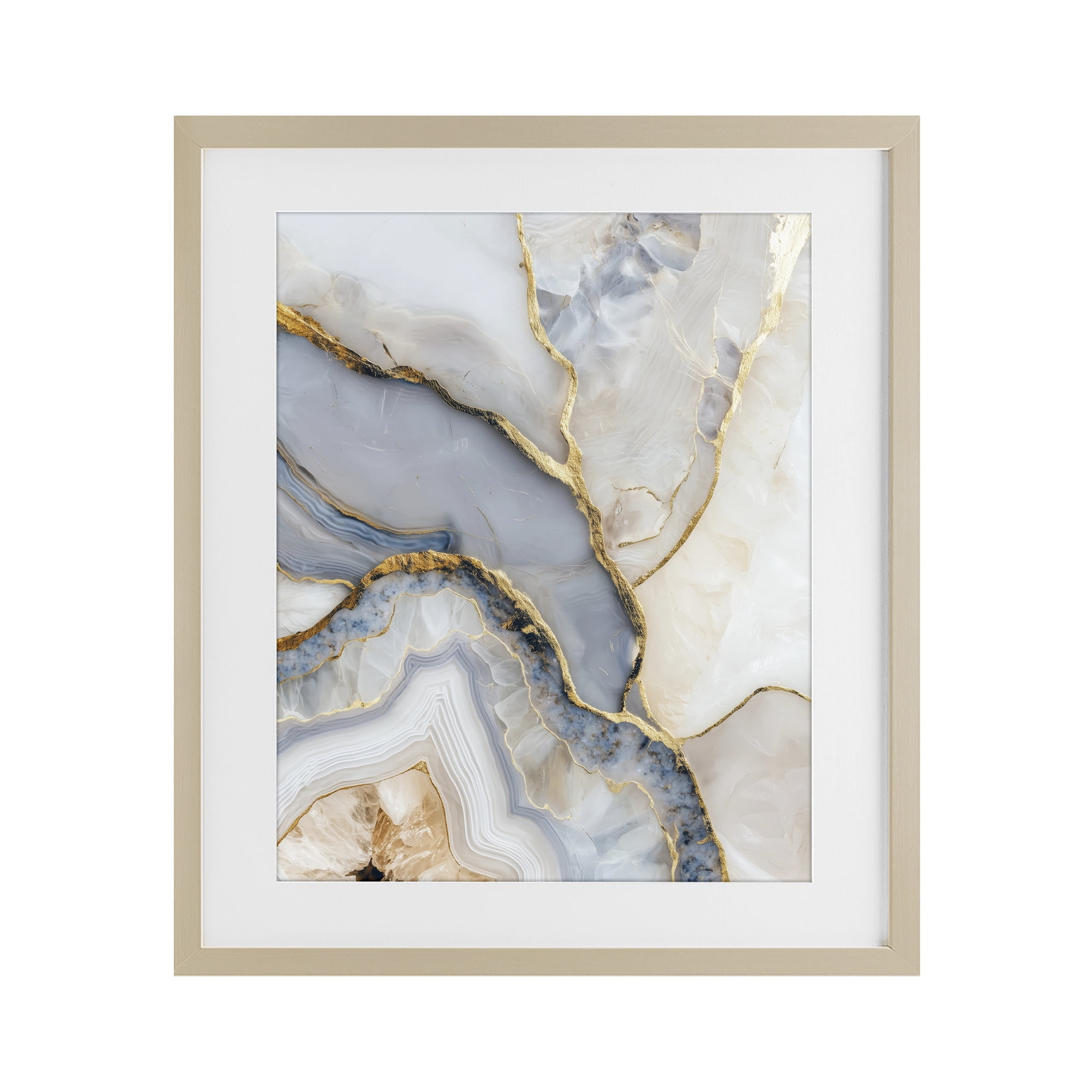 Stupell Industries Glimmering Layers of Agate Birch Framed Print Under Glass, design by Svetlana Aleynikova