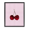 thumbnail image 1 of Stupell Industries Glam Glitter Cherry on Pink Gingham Black Floating Frame Canvas Art, 17 x 21, by LISH Creative, 1 of 8