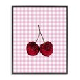 thumbnail image 1 of Stupell Industries Glam Glitter Cherry on Pink Gingham Black Framed Giclee Art, 11 x 14, by LISH Creative, 1 of 8