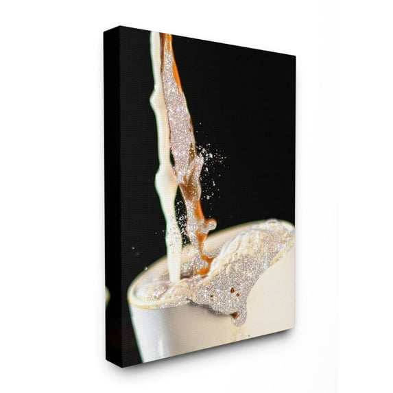 Stupell Industries Glitter Pour Coffee Beverage Glam Fashion Design Canvas Wall Art by Ziwei Li