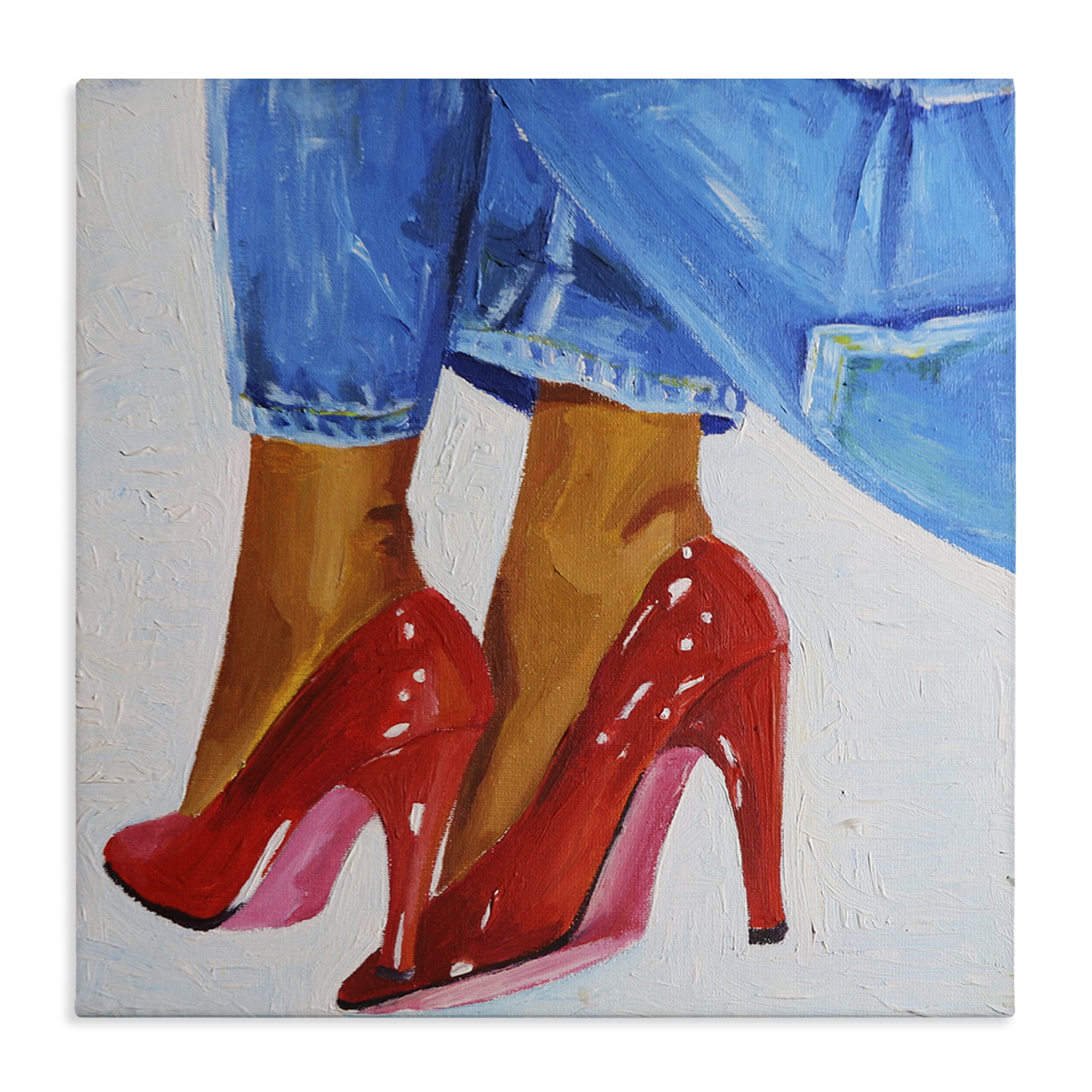 Stupell Industries Glossy Red Pumps & Jeans Canvas Wall Art, design by Violeta Vollmer