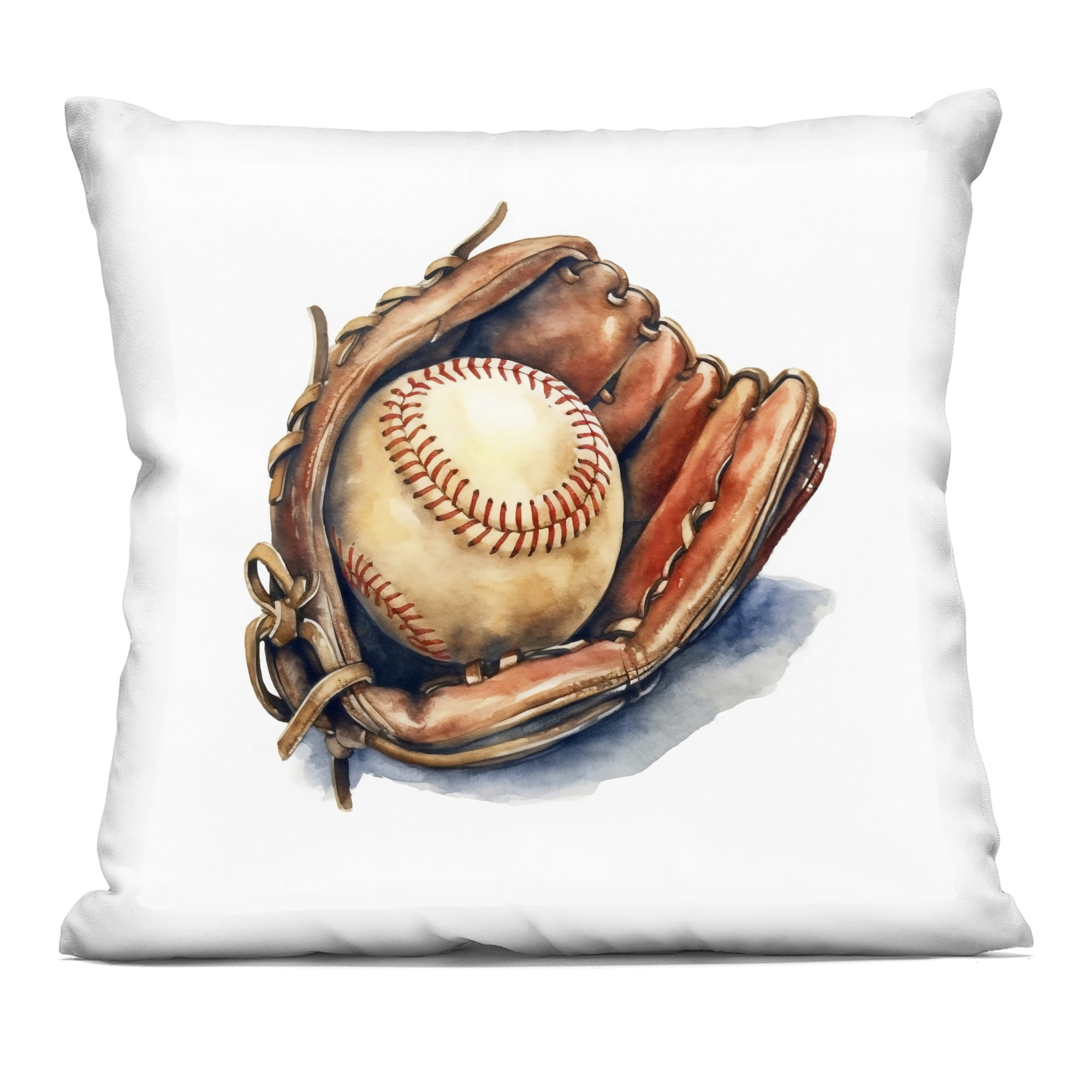 Stupell Industries Glove & Ball in Leather Decorative Printed Throw Pillow, design by Creative Studio, 18 x 7 x 18