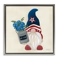 thumbnail image 1 of Stupell Industries Farmhouse Gnome & Americana Bouquet Gray Floating Frame Canvas Art, 18 x 18, by Yvette St. Amant, 1 of 8