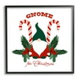 thumbnail image 1 of Stupell Industries Gnome For Christmas Candy Canes Graphic Art Black Framed Art Print Wall Art, Design by The Saturday Evening Post, 1 of 7