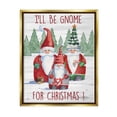 thumbnail image 1 of Stupell Industries Gnome For Christmas Phrase Holiday Painting Gold Floater Framed Art Print Wall Art, 25 x 31, 1 of 10