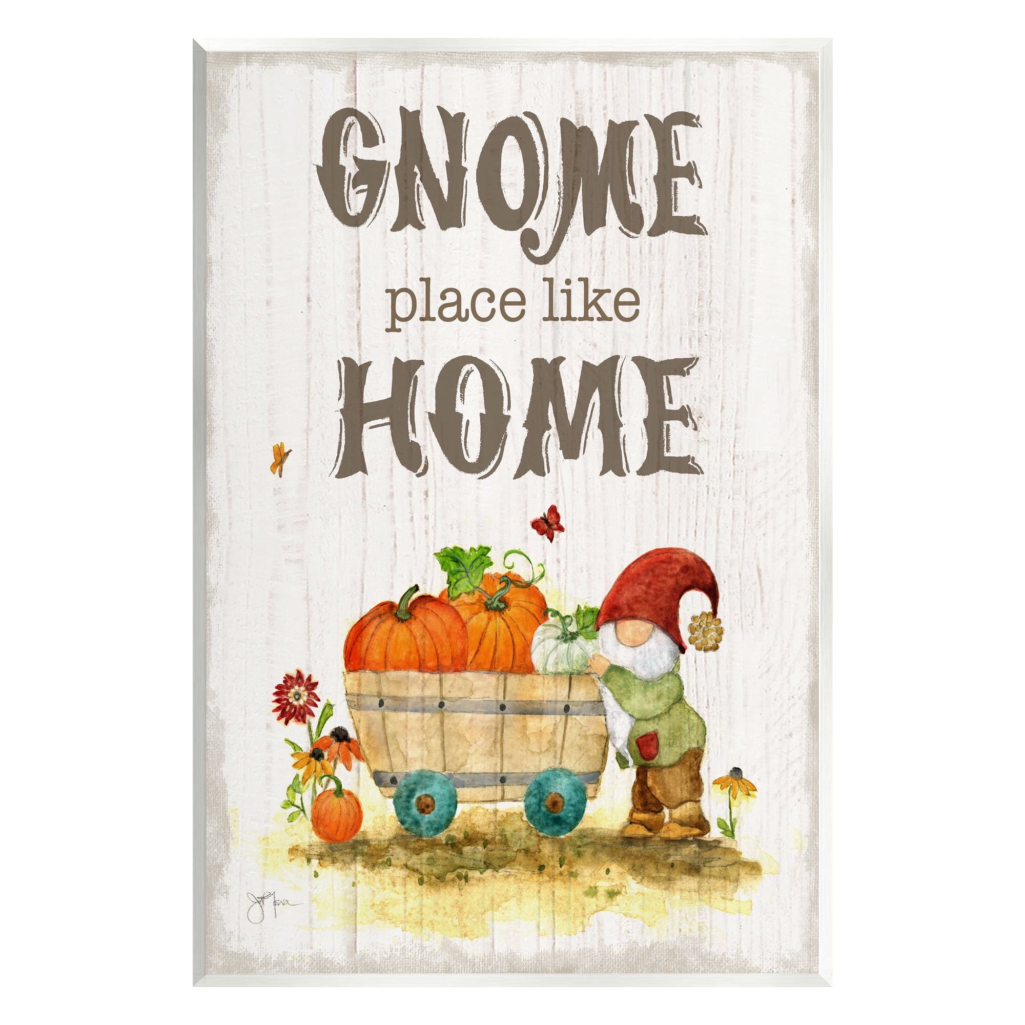 Stupell Industries Gnome Pun Garden Harvest Botanical & Floral Painting Unframed Art Print Wall Art, 13 x 19