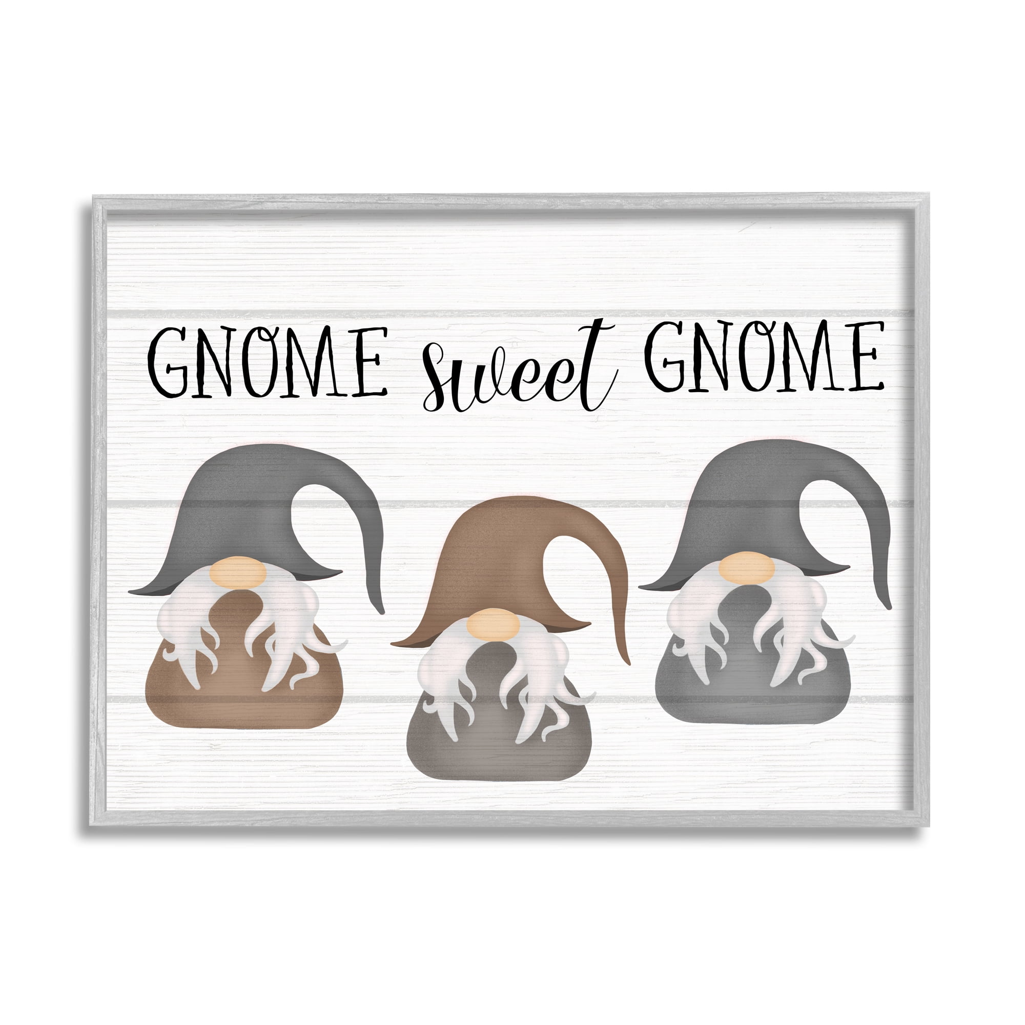 Stupell Industries Gnome Sweet Gnome Mythical Garden Elf Pun, 24 x 30,Design by Daphne Polselli