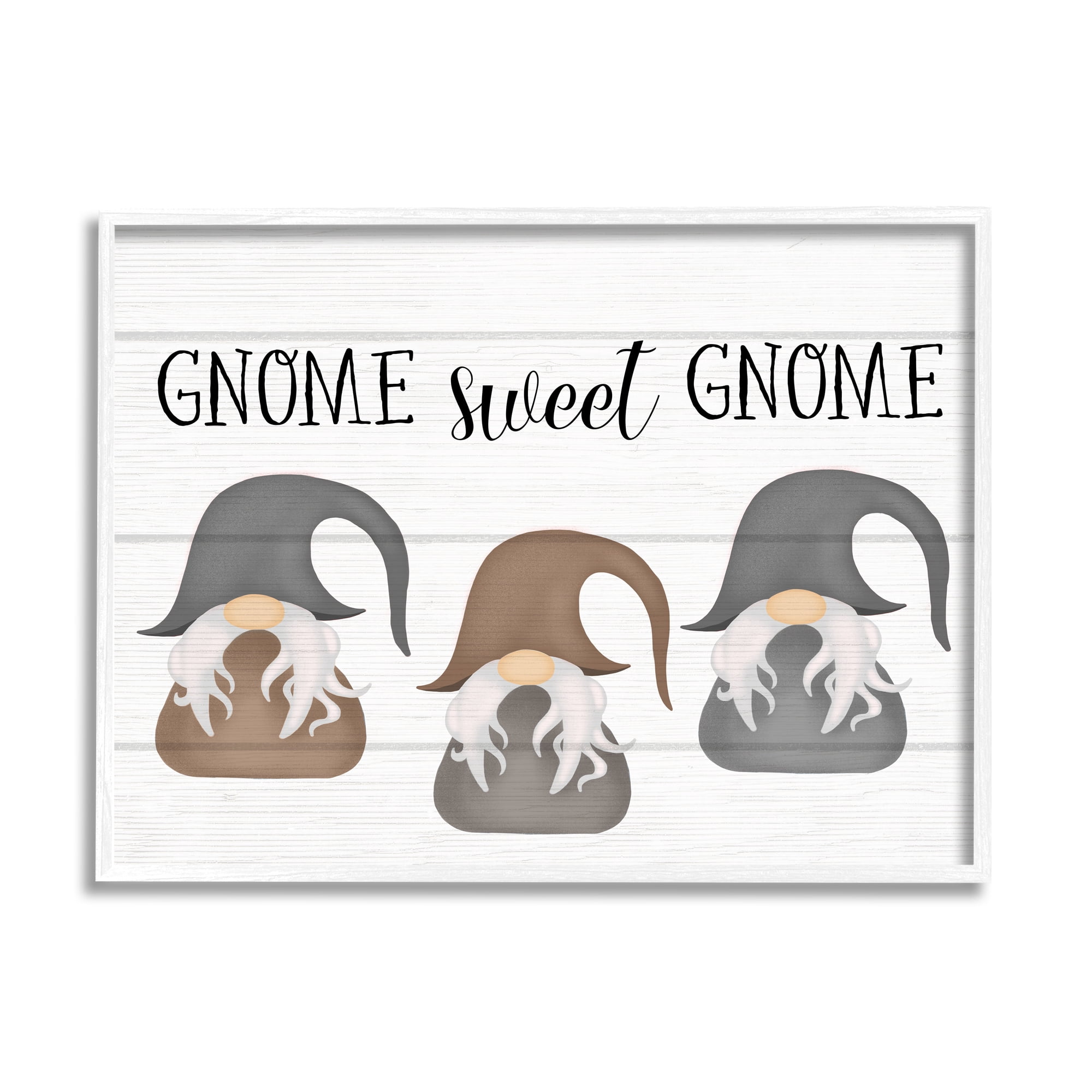 Stupell Industries Gnome Sweet Gnome Mythical Garden Elf Pun, 24 x 30,Design by Daphne Polselli