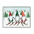 thumbnail image 1 of Stupell Industries Gnome Trio Skiing Holiday Painting Gray Framed Art Print Wall Art, 14 x 11, 1 of 2