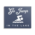 thumbnail image 1 of Stupell Industries Go Jump in Lake Nautical Swimmer Iconography Sign,20 x 16, Design by Daphne Polselli, 1 of 5
