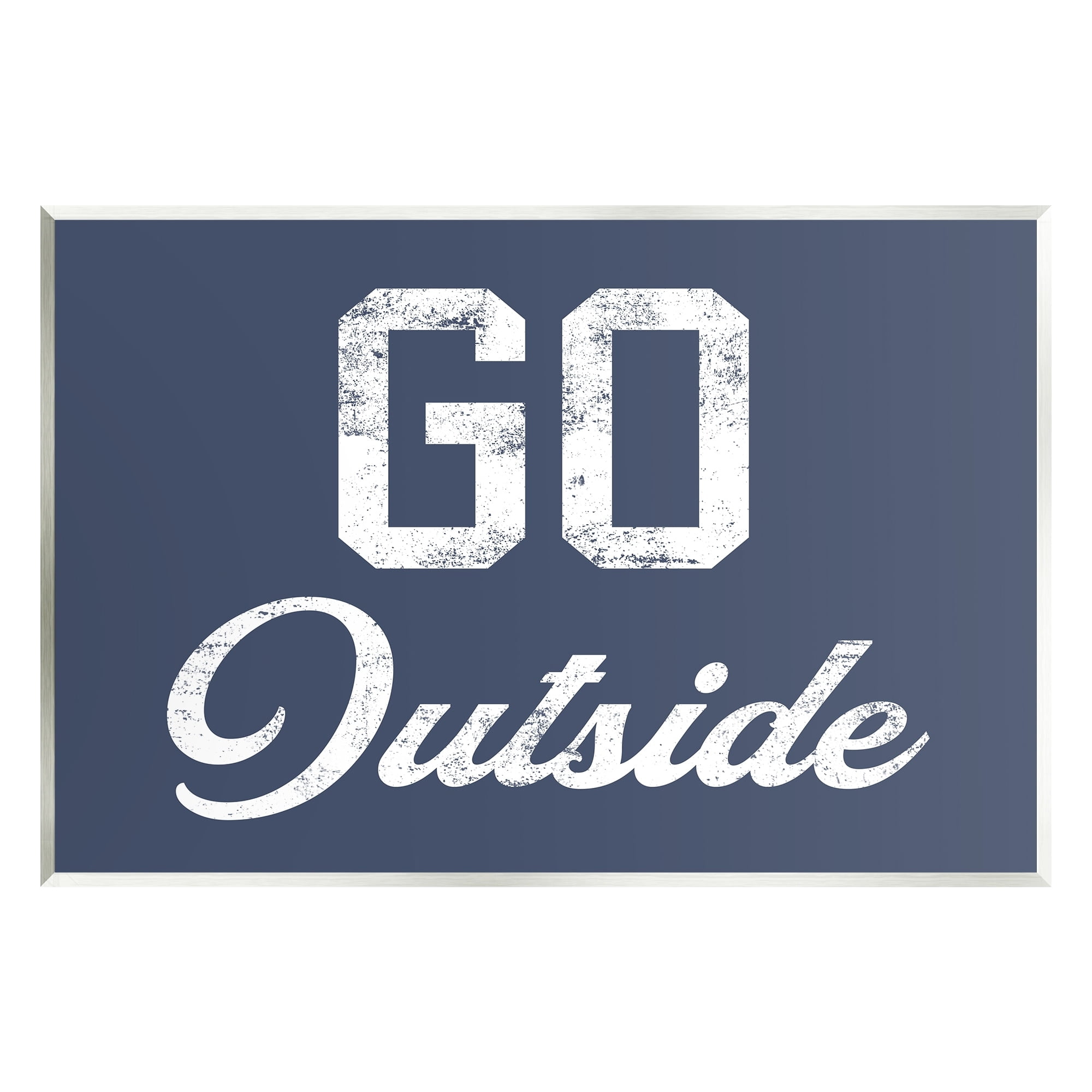 Stupell Industries Go Outside Kids Vintage Text Phrase Design Graphic Art Unframed Art Print Wall Art, Design by Daphne Polselli