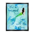 thumbnail image 1 of Stupell Industries Go With Flow Mermaid Abstract Painting Black Floater Framed Canvas Art Print Wall Art, 25 x 31, 1 of 10