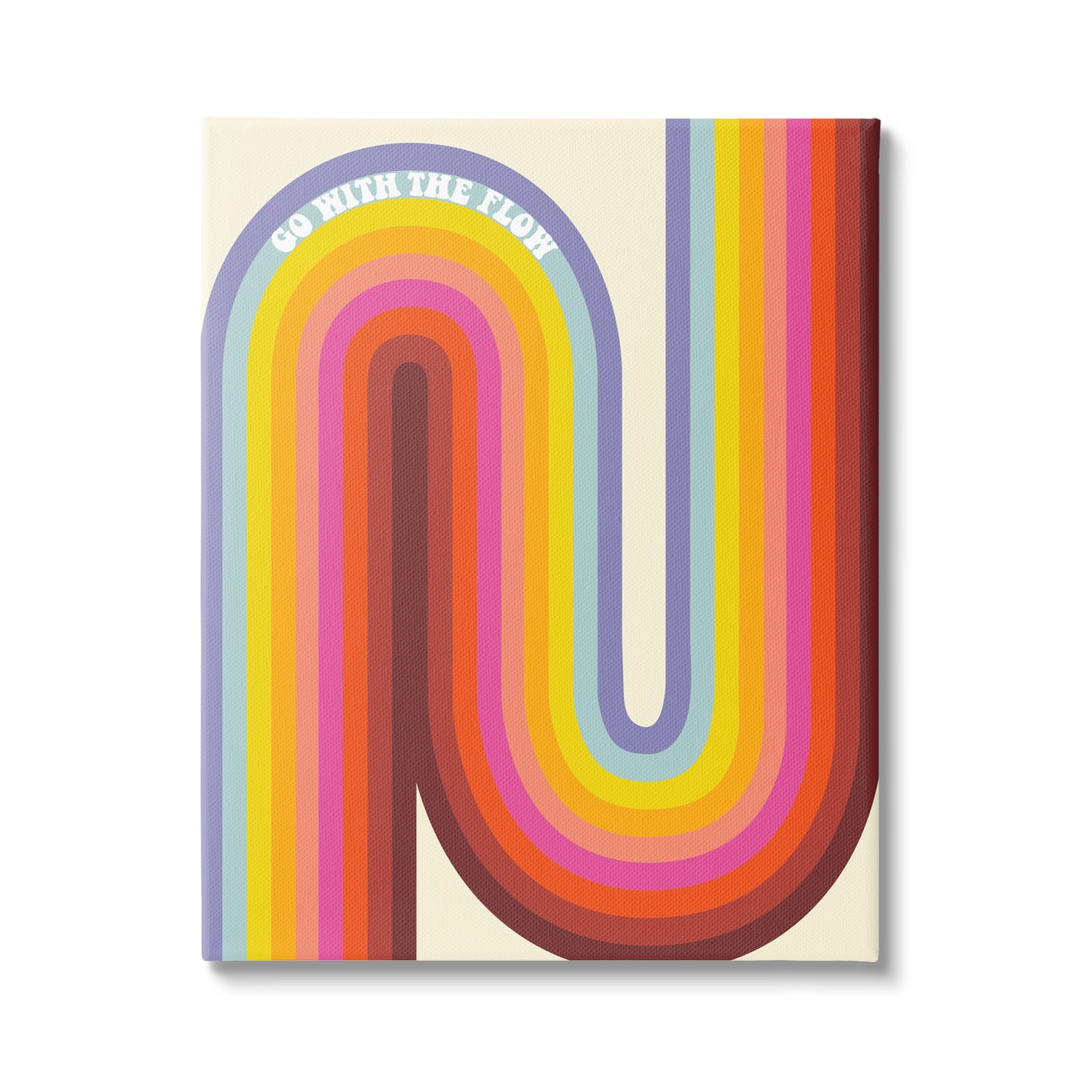 Stupell Industries Go With The Flow Fluid Rainbow Stripes Pattern Canvas Wall Art, 30 x 40, Design by Anna Whitham