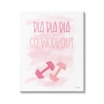 thumbnail image 1 of Stupell Industries Go Workout Girl Gym Weights Pink Misty Background,16 x 20, Design by Martina Pavlova, 1 of 5