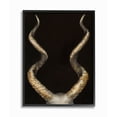 thumbnail image 1 of Stupell Industries Goat Horns Shadow Black Gold Animal Painting Black Framed Art Print Wall Art, 16x20, by Third and Wall, 1 of 7