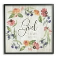 thumbnail image 1 of Stupell Industries God Always with You Sentiment Wild Flower Wreath,17 x 30, Design by Kristen Brockmon, 1 of 5