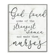 thumbnail image 1 of Stupell Industries God And Strange Nurses Funny Wood Textured Word Design Framed Wall Art by Daphne Polselli, 1 of 9