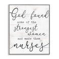 thumbnail image 1 of Stupell Industries God And Strange Nurses Funny Wood Textured Word Design Framed Wall Art by Daphne Polselli, 1 of 9