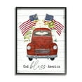 thumbnail image 1 of Stupell Industries God Bless America Sentiment Americana Red Truck Flags, 16 x 20, Designed by Lettered and Lined, 1 of 7