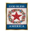thumbnail image 1 of Stupell Industries God Bless America Wreath Botanical & Floral Painting Gold Floater Framed Canvas Art Print Wall Art, 25 x 31, 1 of 10