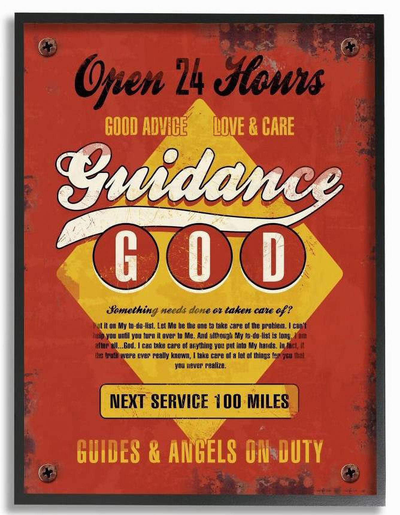 Stupell Industries God Guidance Inspirational Vintage Comic Book Design Framed Wall Art by Ester Kay