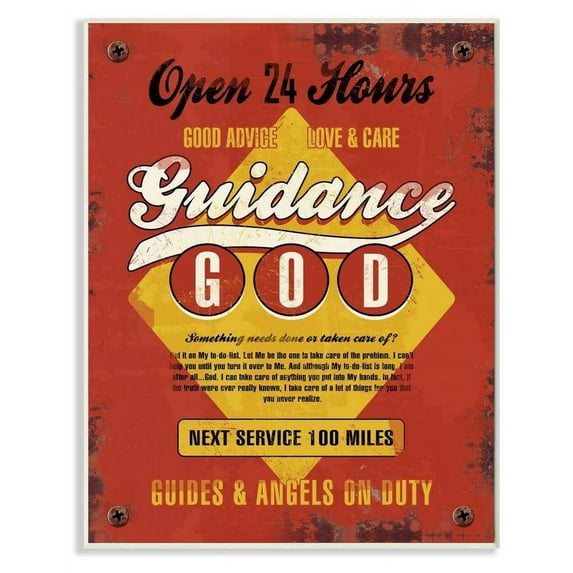 Stupell Industries God Guidance Inspirational Vintage Comic Book Design Wall Plaque by Ester Kay