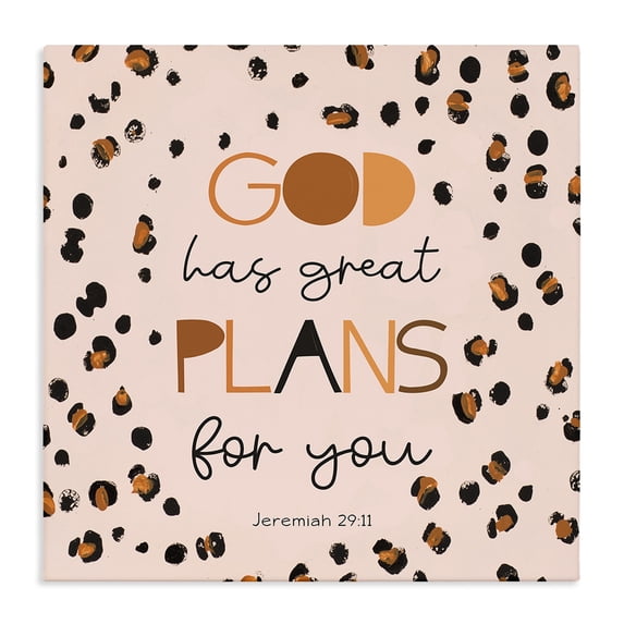 Stupell Industries Farmhouse God Has Plans For You Canvas Art, 17 x 17, by Patricia Pinto
