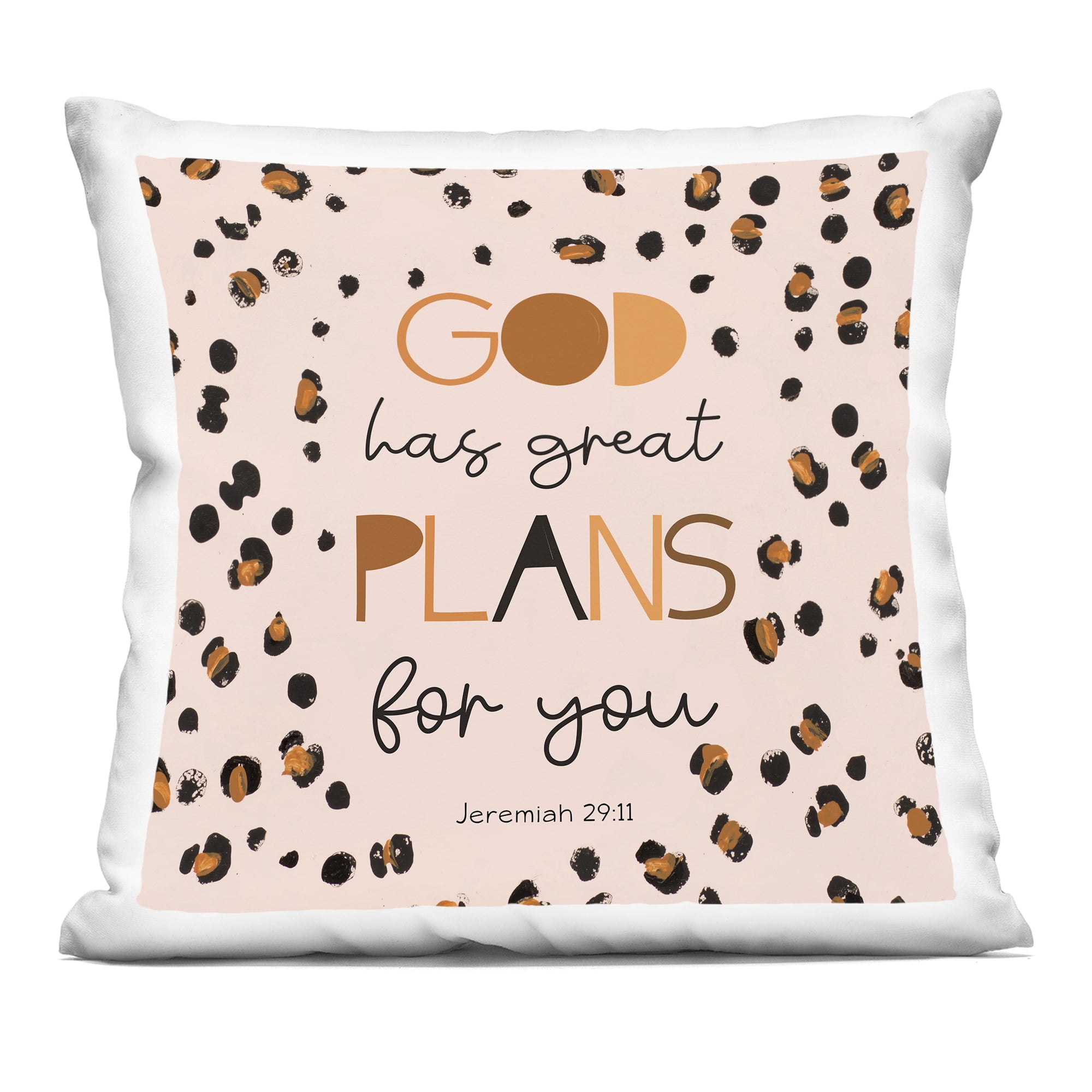 Stupell Industries God Has Plans For You Decorative Printed Throw Pillow, design by Patricia Pinto
