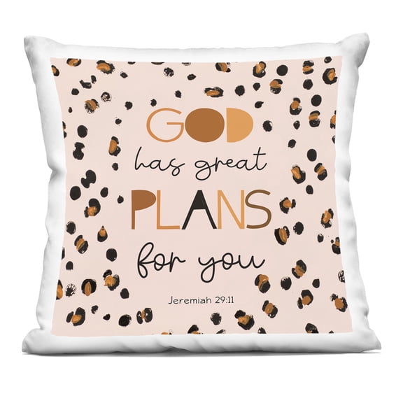 Stupell Industries God Has Plans For You Decorative Printed Throw Pillow, design by Patricia Pinto