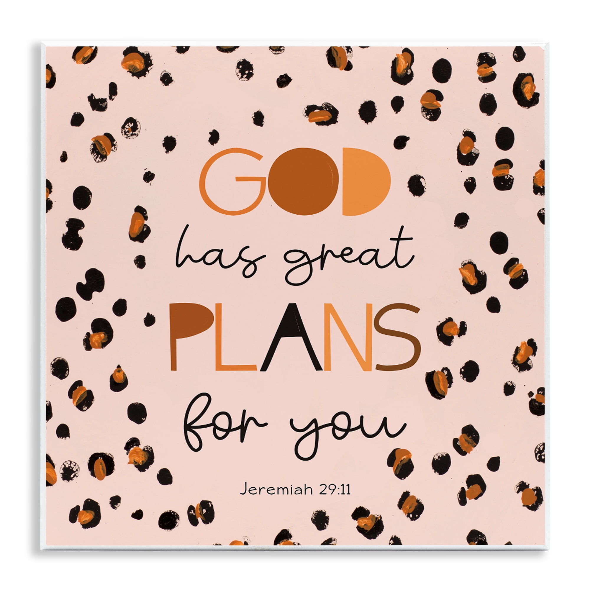 Stupell Industries God Has Plans For You Wall Plaque Art, design by Patricia Pinto