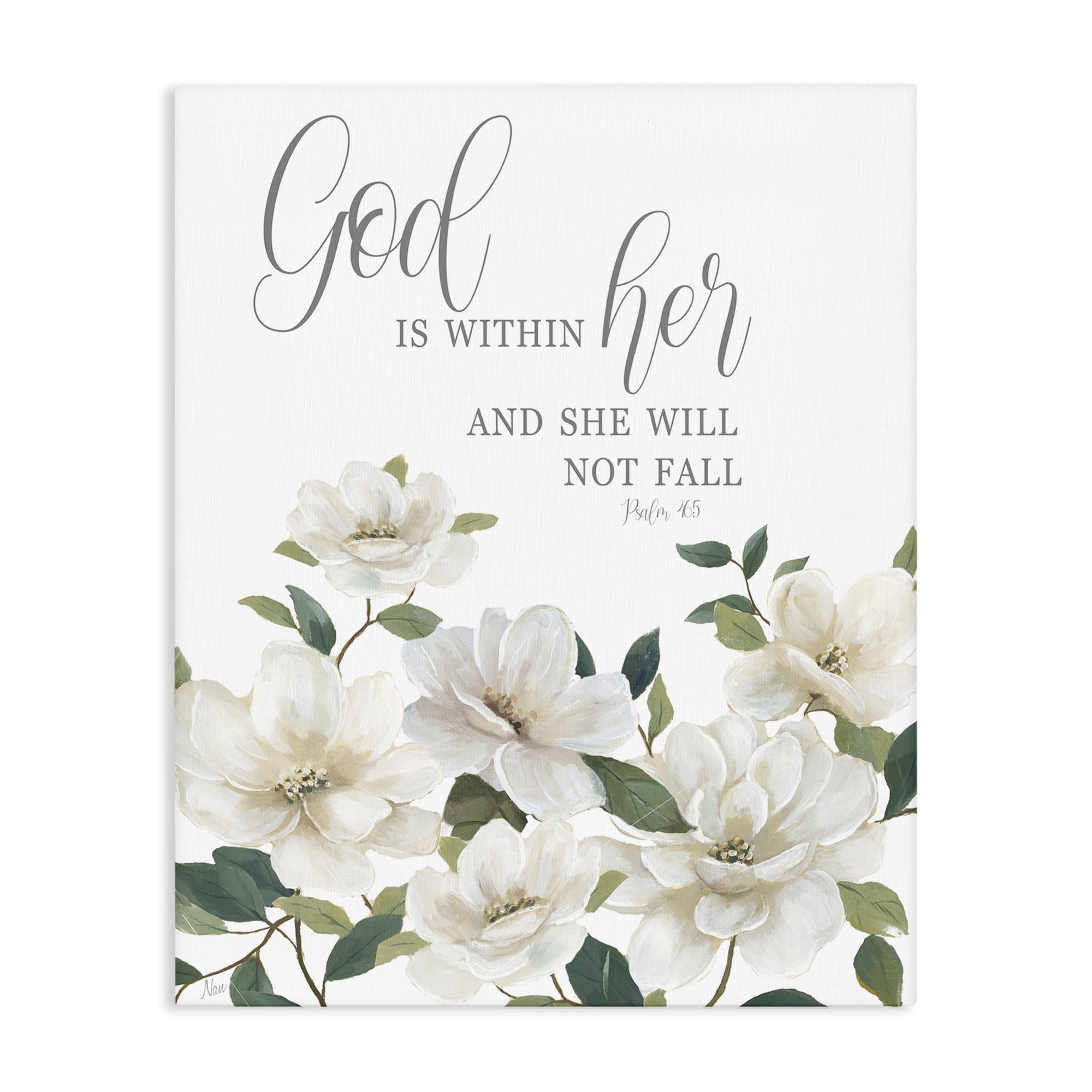 Stupell Industries God Is Within Her Canvas Wall Art, design by Nan