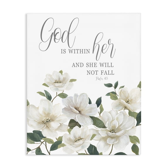 Stupell Industries Cottage God Is Within Her Canvas Art, 36 x 48, by Nan