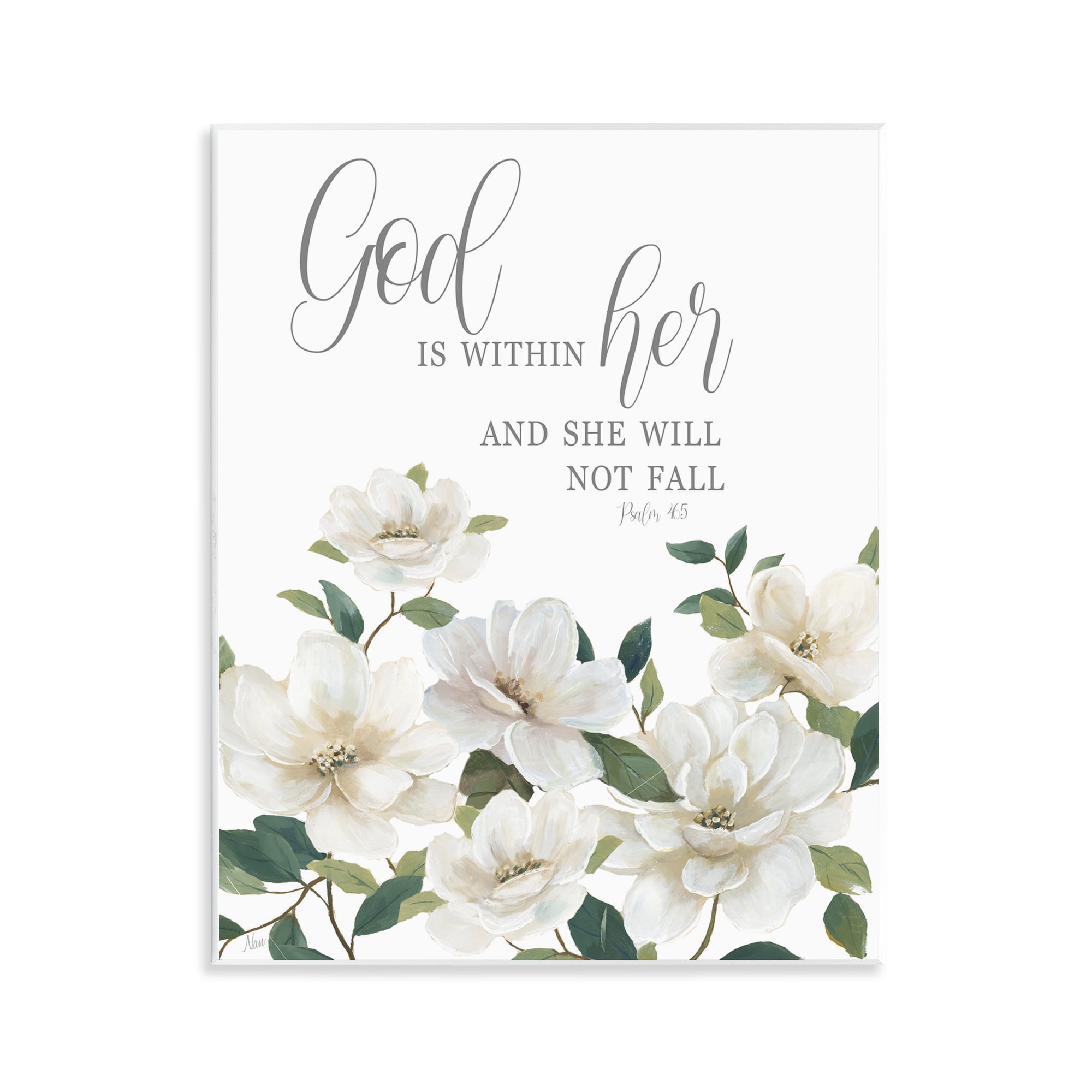 Stupell Industries God Is Within Her Wall Plaque Art, design by Nan